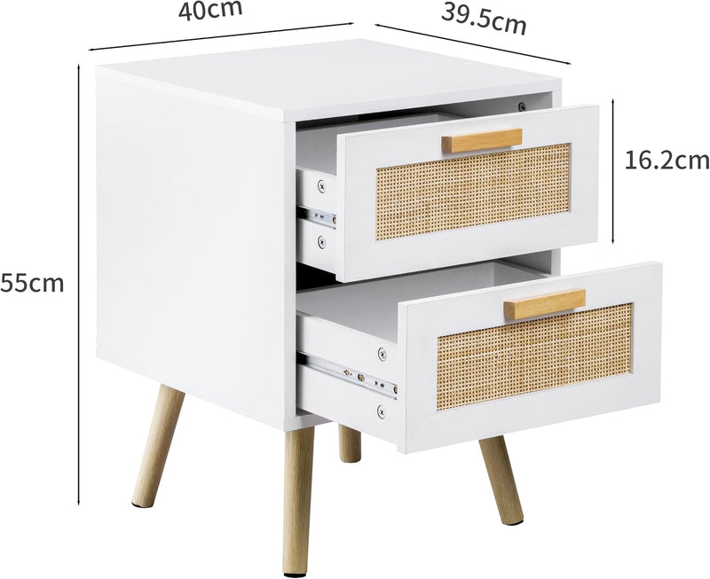 Bedside Tables Side Table with 2 Hand Made (Set of 2)