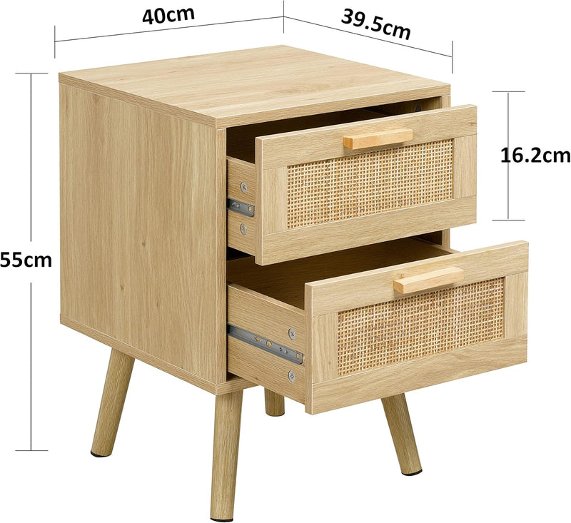 Bedside Tables Side Table with 2 Hand Made (Set of 2)