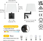 Bedside Wall Light with USB on Off Switch