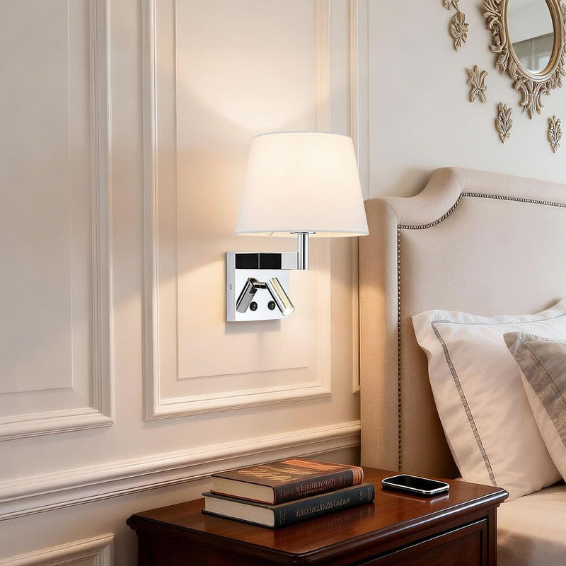 Bedside Wall Light with USB on Off Switch