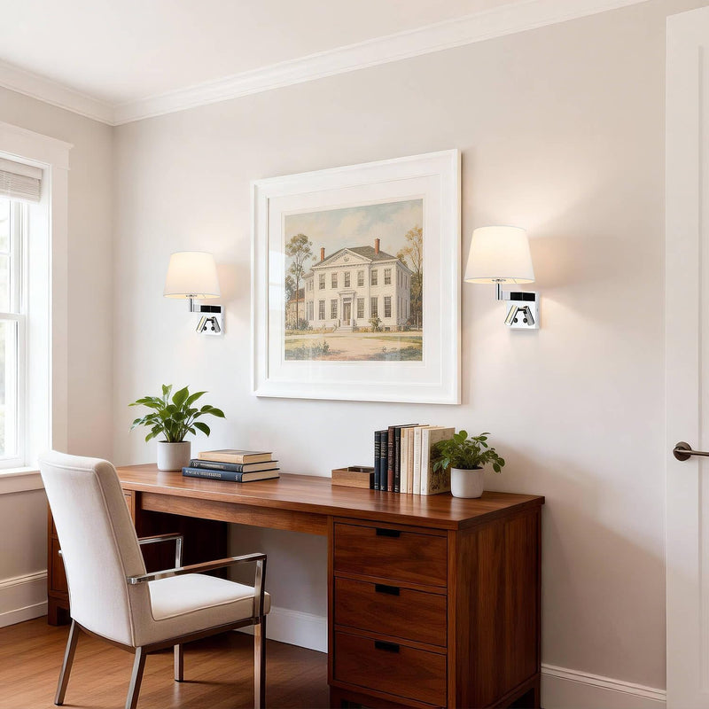 Bedside Wall Light with USB on Off Switch