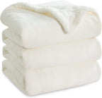Bedsure Sherpa Fleece Throw Blanket Fluffy Microfiber Solid