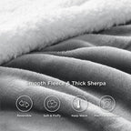 Bedsure Sherpa Fleece Throw Blanket Fluffy Microfiber Solid