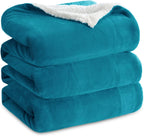 Bedsure Sherpa Fleece Throw Blanket Fluffy Microfiber Solid