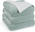 Bedsure Sherpa Fleece Throw Blanket Fluffy Microfiber Solid