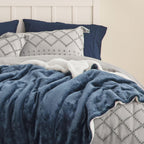 Bedsure Sherpa Fleece Throw Blanket Fluffy Microfiber Solid