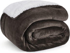 Bedsure Sherpa Fleece Throw Blanket Fluffy Microfiber Solid