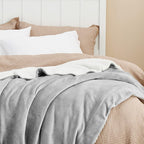 Bedsure Sherpa Fleece Throw Blanket Fluffy Microfiber Solid