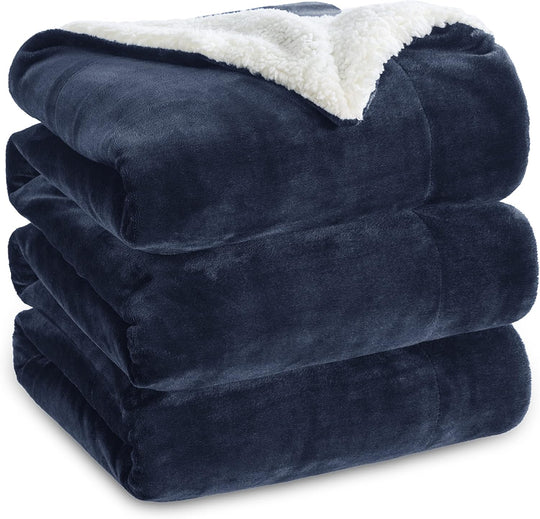 Bedsure Sherpa Fleece Throw Blanket Fluffy Microfiber Solid