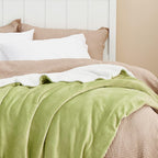 Bedsure Sherpa Fleece Throw Blanket Fluffy Microfiber Solid