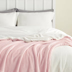 Bedsure Sherpa Fleece Throw Blanket Fluffy Microfiber Solid