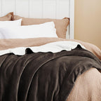 Bedsure Sherpa Fleece Throw Blanket Fluffy Microfiber Solid