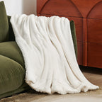 Bedsure Sherpa Fleece Throw Blanket Fluffy Microfiber Solid