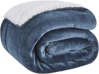 Bedsure Sherpa Fleece Throw Blanket Fluffy Microfiber Solid