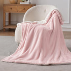 Bedsure Sherpa Fleece Throw Blanket Fluffy Microfiber Solid