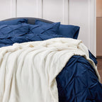 Bedsure Sherpa Fleece Throw Blanket Fluffy Microfiber Solid