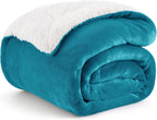 Bedsure Sherpa Fleece Throw Blanket Fluffy Microfiber Solid