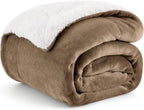Bedsure Sherpa Fleece Throw Blanket Fluffy Microfiber Solid