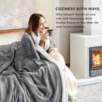 Bedsure Sherpa Fleece Throw Blanket Fluffy Microfiber Solid