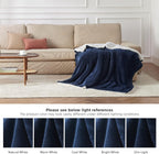 Bedsure Sherpa Fleece Throw Blanket Fluffy Microfiber Solid