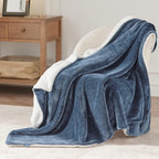 Bedsure Sherpa Fleece Throw Blanket Fluffy Microfiber Solid