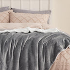 Bedsure Sherpa Fleece Throw Blanket Fluffy Microfiber Solid