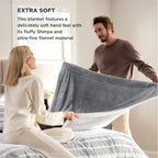 Bedsure Sherpa Fleece Throw Blanket Fluffy Microfiber Solid