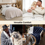 Bedsure Sherpa Fleece Throw Blanket Fluffy Microfiber Solid