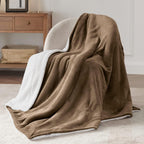 Bedsure Sherpa Fleece Throw Blanket Fluffy Microfiber Solid