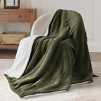 Bedsure Sherpa Fleece Throw Blanket Fluffy Microfiber Solid