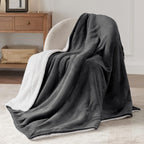 Bedsure Sherpa Fleece Throw Blanket Fluffy Microfiber Solid