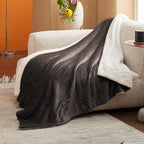 Bedsure Sherpa Fleece Throw Blanket Fluffy Microfiber Solid
