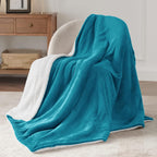 Bedsure Sherpa Fleece Throw Blanket Fluffy Microfiber Solid