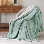 Bedsure Sherpa Fleece Throw Blanket Fluffy Microfiber Solid