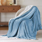Bedsure Sherpa Fleece Throw Blanket Fluffy Microfiber Solid