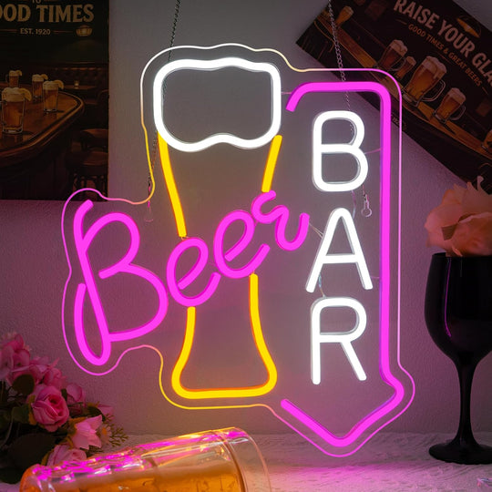 Beer Neon Light Sign for Wall Decor LED