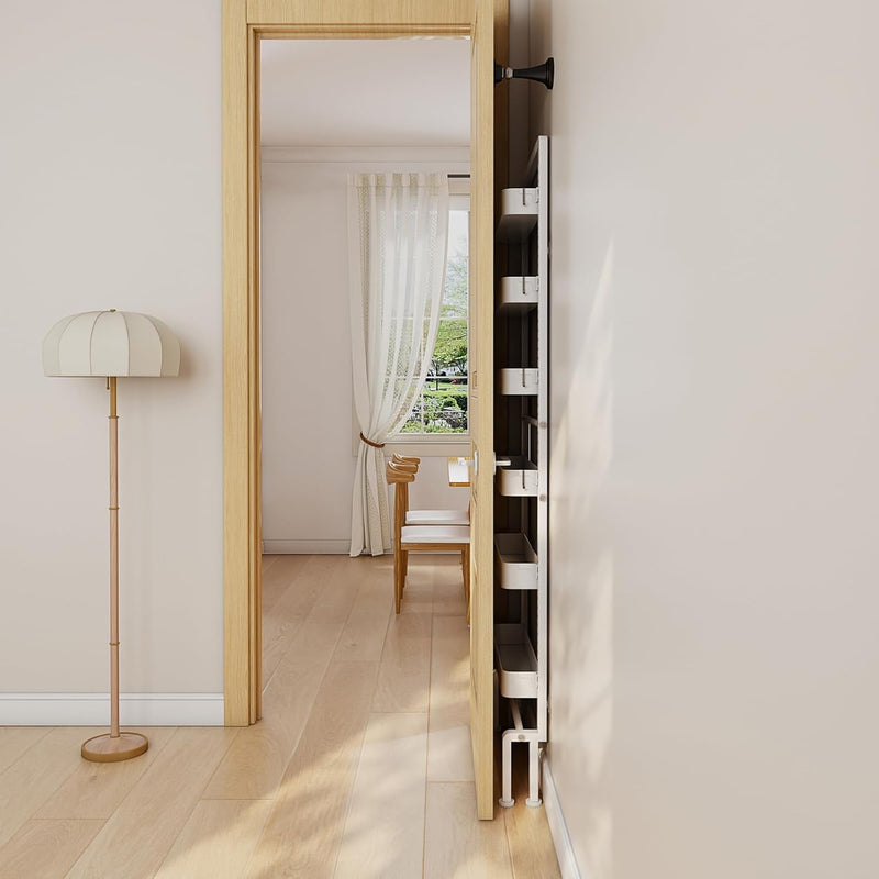 Behind Door Storage Organiser Rack 6 Tier Adjustable
