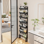 Behind Door Storage Organiser Rack 6 Tier Adjustable