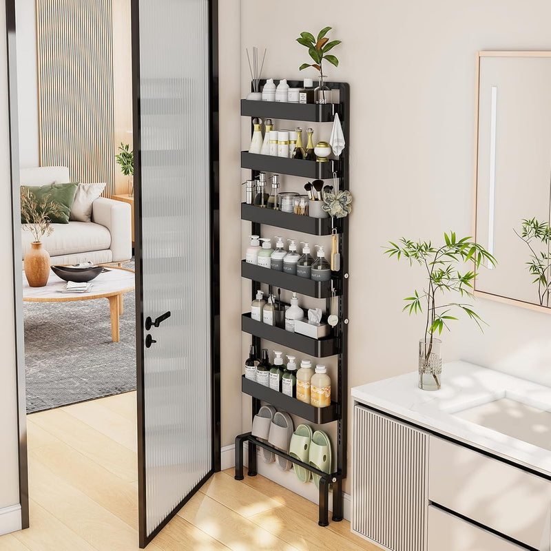 Behind Door Storage Organiser Rack 6 Tier Adjustable