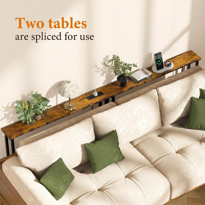 Behind Sofa Console Table with Power