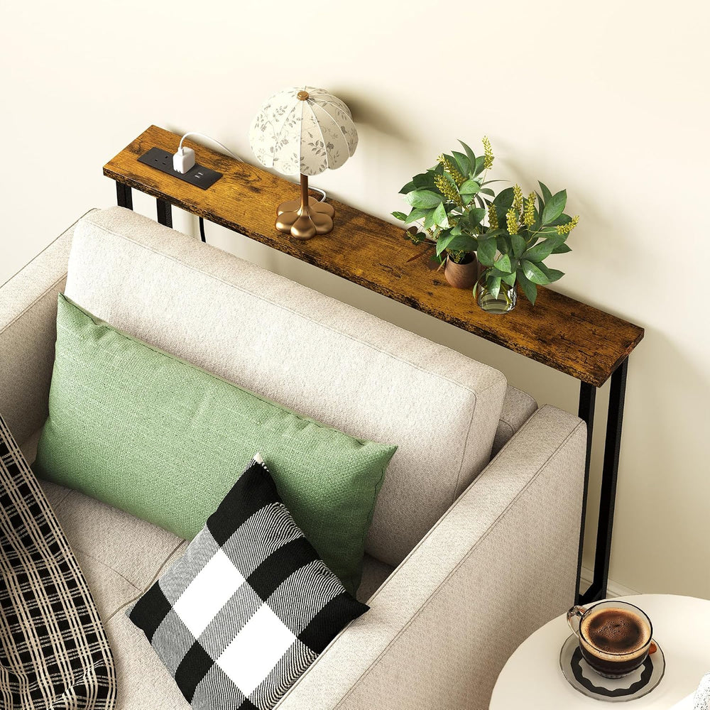 Behind Sofa Console Table with Power