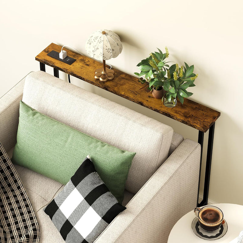 Behind Sofa Console Table with Power