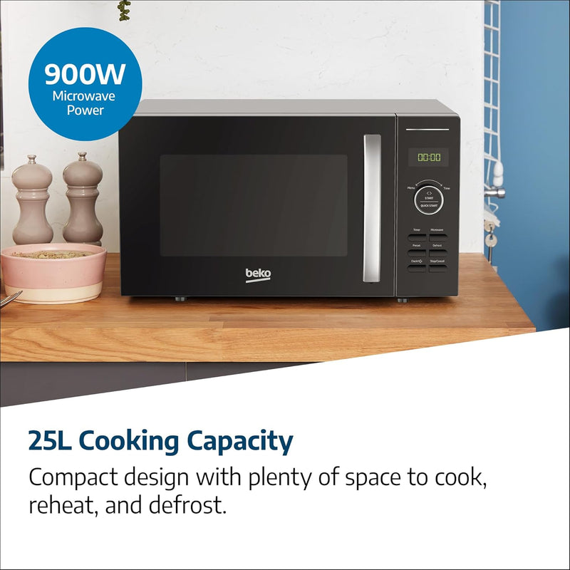 Solo Microwave Large 25L Capacity 900W Power Auto
