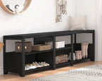 Entryway Bench Shoe Storage Rustic Corner with Shelf