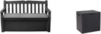 Bench Outdoor Storage Box Garden Furniture Graphite