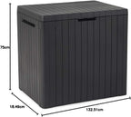Bench Outdoor Storage Box Garden Furniture Graphite