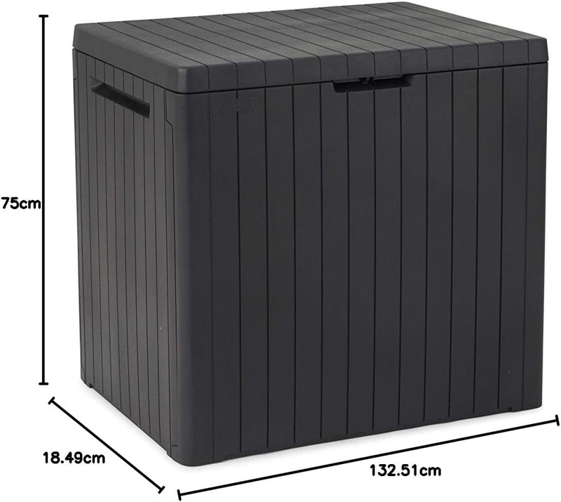 Bench Outdoor Storage Box Garden Furniture Graphite