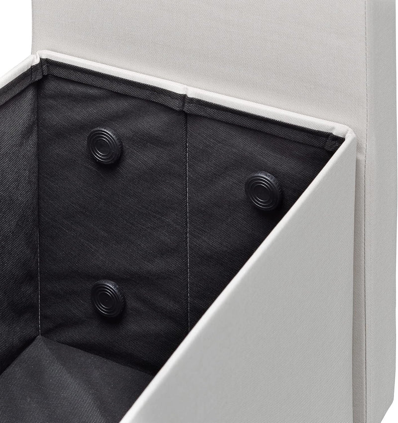 Bench Seat with Backrest Pillows Foldable Storage Ottoman