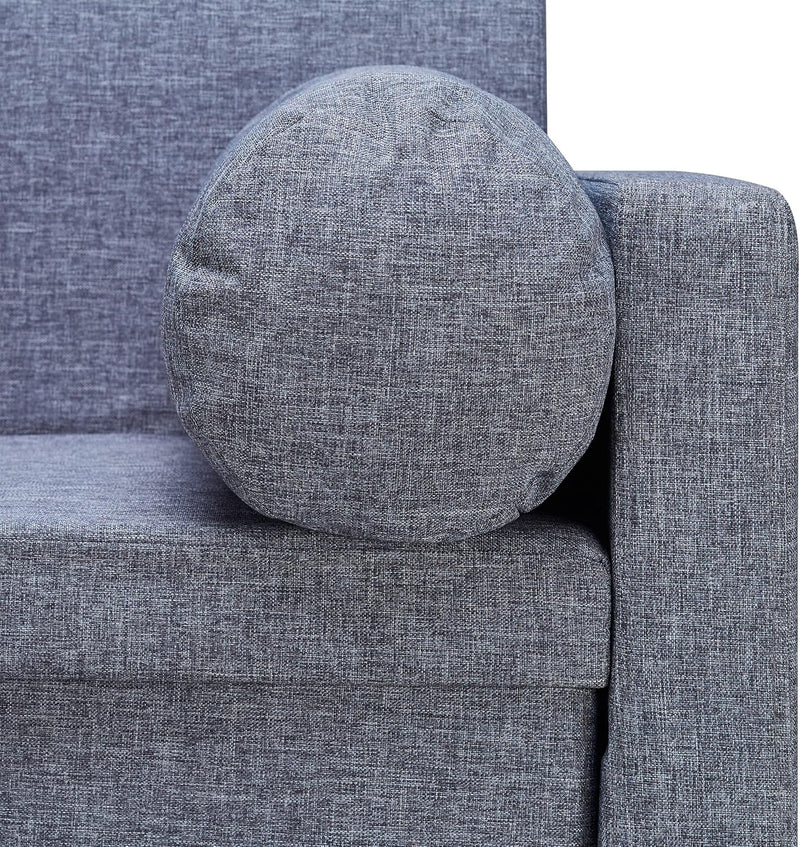 Bench Seat with Backrest Pillows Foldable Storage Ottoman