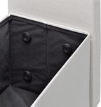Bench Seat with Backrest Pillows Foldable Storage Ottoman